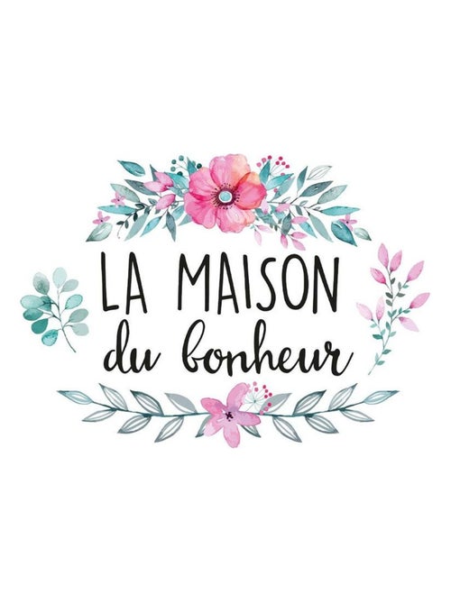 Autocollant de décoration murale maison du bonheur - Kiabi