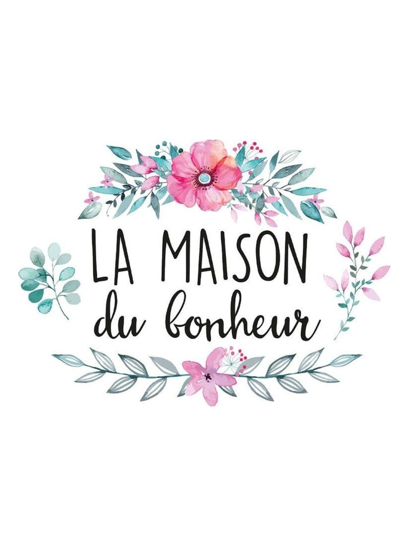 Autocollant de décoration murale maison du bonheur Multicolore - Kiabi