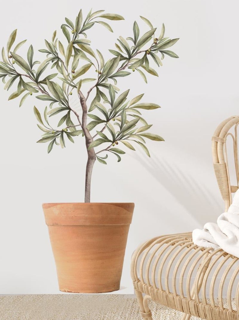 Autocollant Mural Arbre d'Olivier Vert - Kiabi