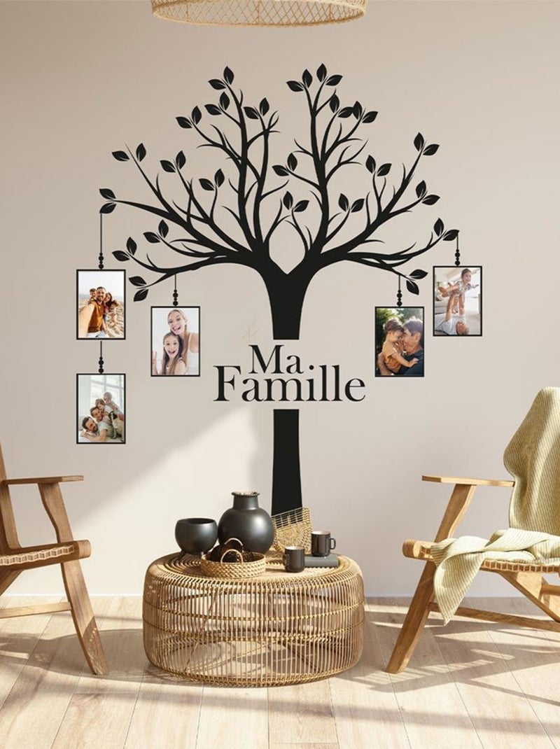 Autocollant mural arbre ma famille Noir - Kiabi