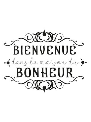 Autocollant mural décoratif bienvenue
