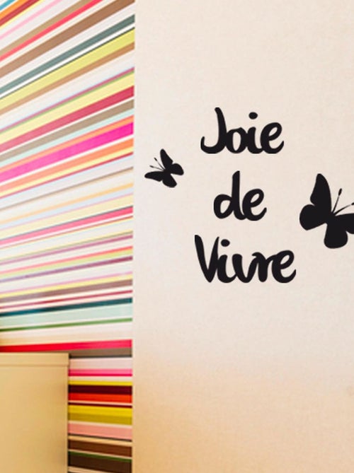 Autocollant mural joie de vivre - Kiabi