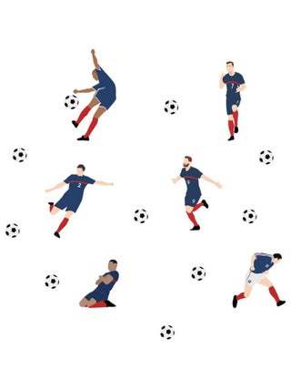 Autocollant mural joueurs de foot