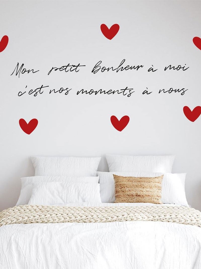 Autocollant mural Mon petit bonheur à moi Noir - Kiabi