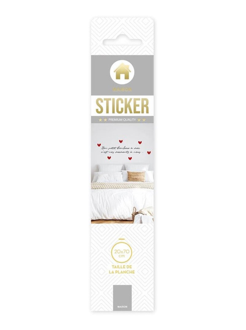 Autocollant mural Mon petit bonheur à moi Noir - Kiabi