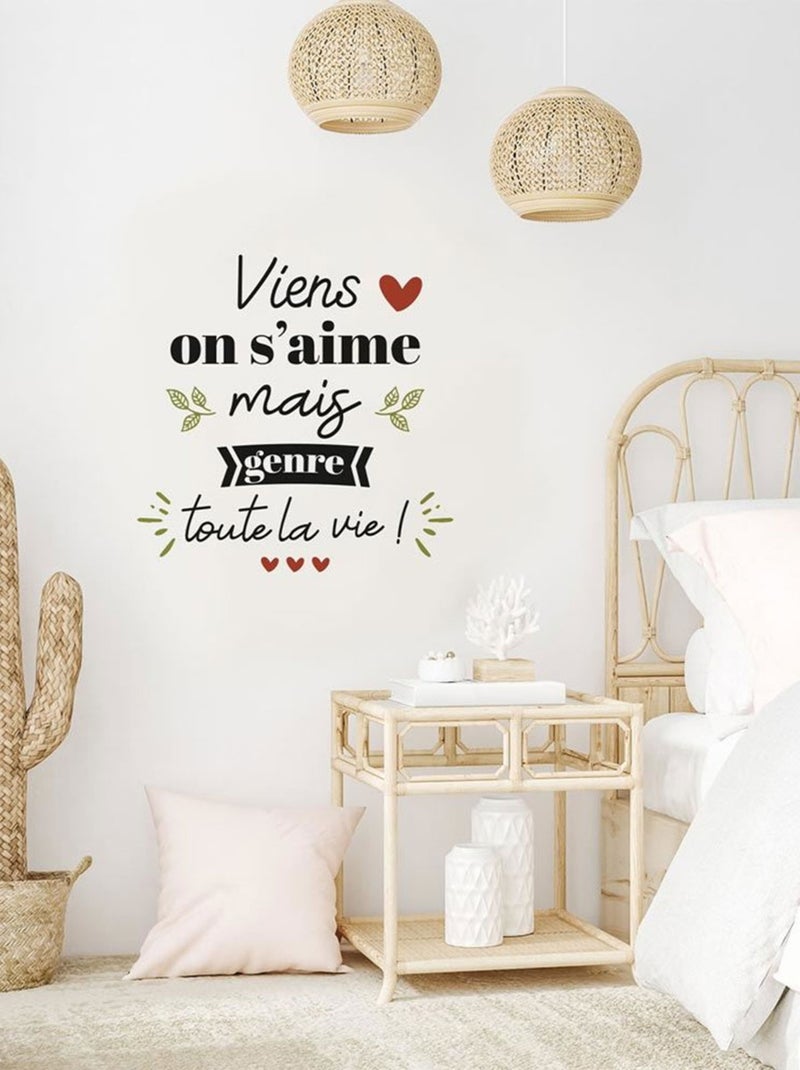 Autocollant mural pots de plantes aquarelle Noir - Kiabi