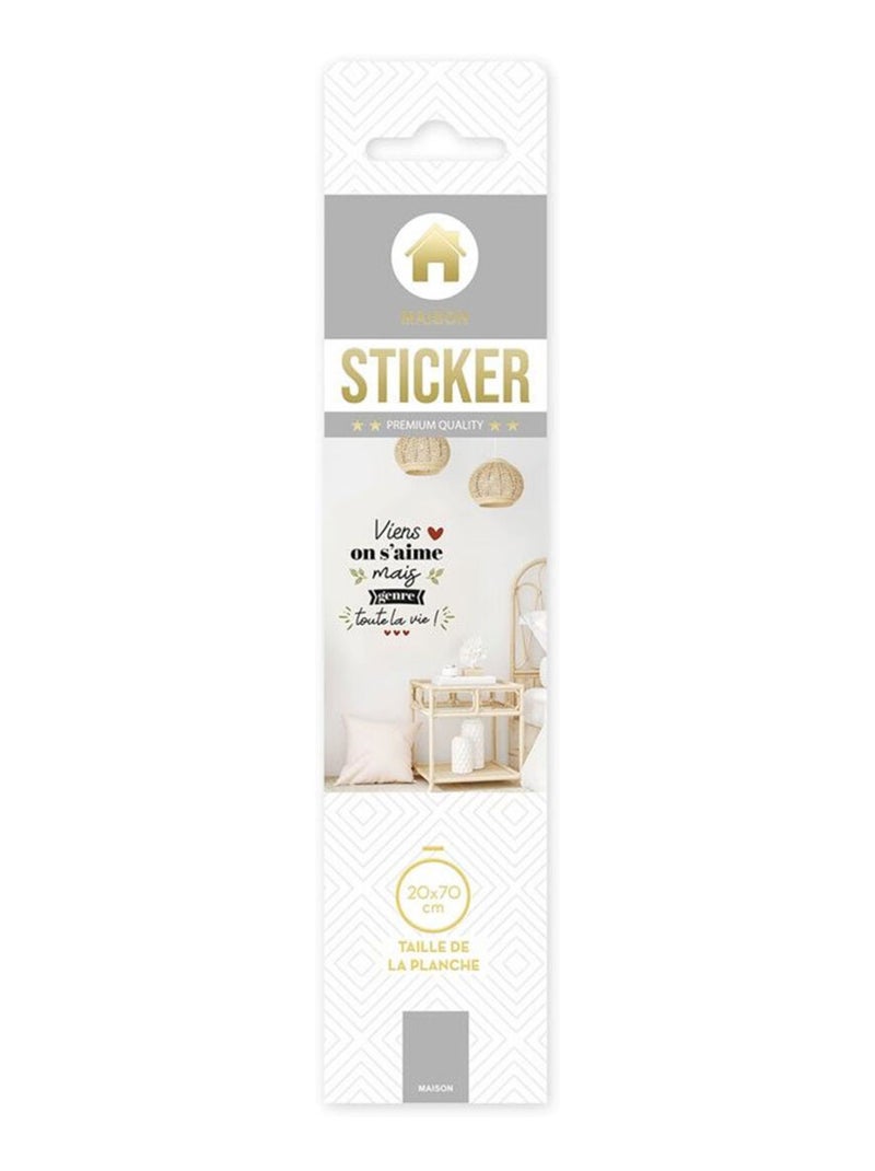 Autocollant mural pots de plantes aquarelle Noir - Kiabi