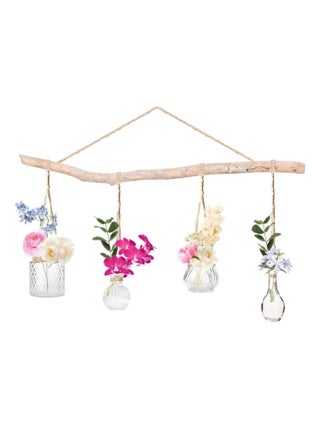 Autocollant mural suspensions de bocaux et bouquets de fleurs