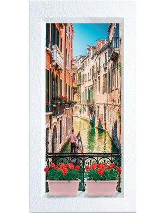 Autocollant mural Venise en trompe l'oeil