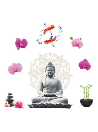 Autocollant mural zen Bouddha