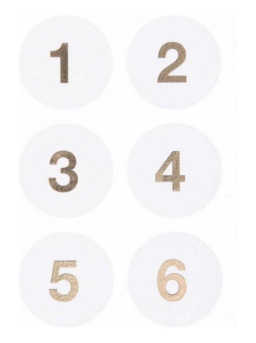 Autocollant nombres Calendrier de l avent 24 pcs - Kiabi