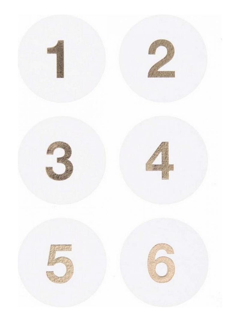 Autocollant nombres Calendrier de l avent 24 pcs N/A - Kiabi