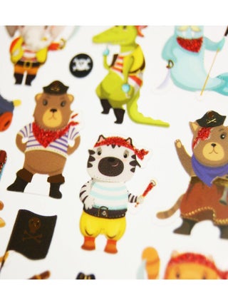 Autocollants - Animaux Pirates - Paillettes - 1,8 - Global Gift