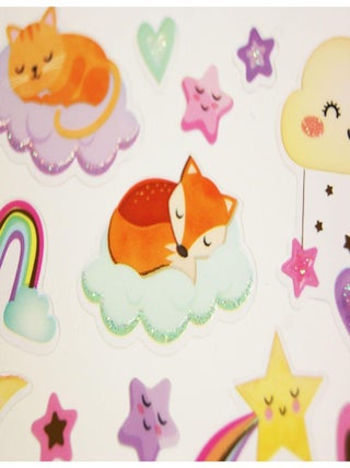 Autocollants - Animaux sur les nuages - Dorures et - Global Gift