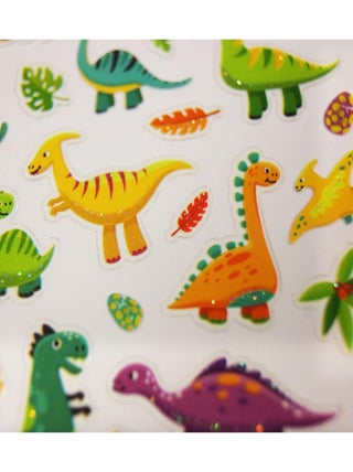 Autocollants - Drôles de Dinosaures - Paillettes - - Global Gift