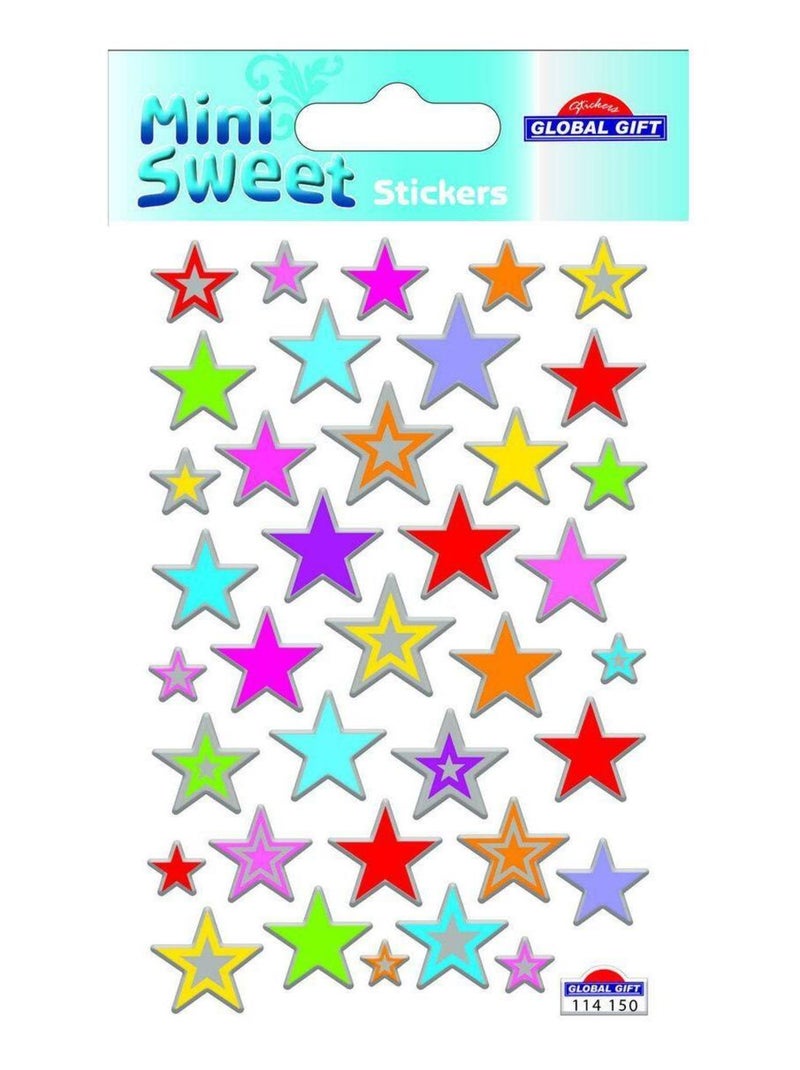 Autocollants - Étoiles multicolores - - Global Gift Multicolore - Kiabi