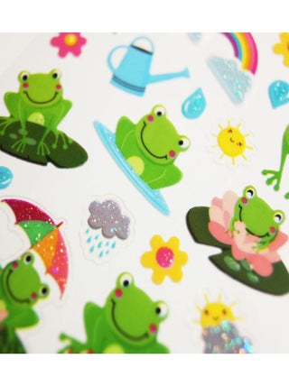Autocollants - Grenouilles - Paillettes - 1,8 cm - Global Gift