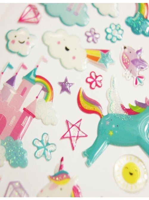 Autocollants - Licornes - Paillettes - Époxy - Global Gift - Kiabi