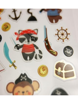 Autocollants - Petits animaux pirates - 1,8 cm - Global Gift