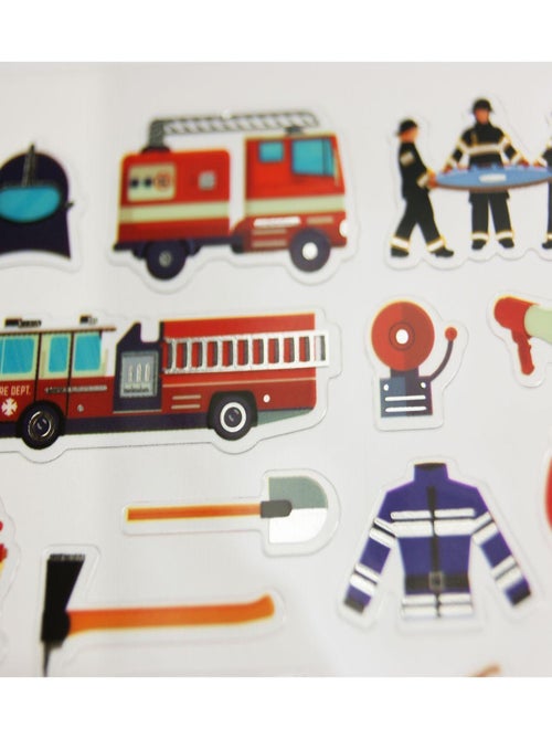 Autocollants - Pompiers et équipements - 1,8 cm - Global Gift - Kiabi
