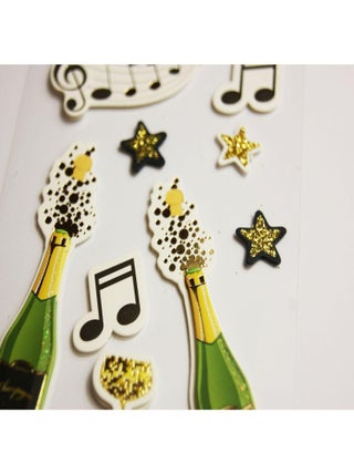 Autocollants en relief à paillettes - Fête et - Global Gift