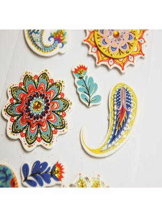 Autocollants en relief à paillettes - Mandalas - Global Gift
