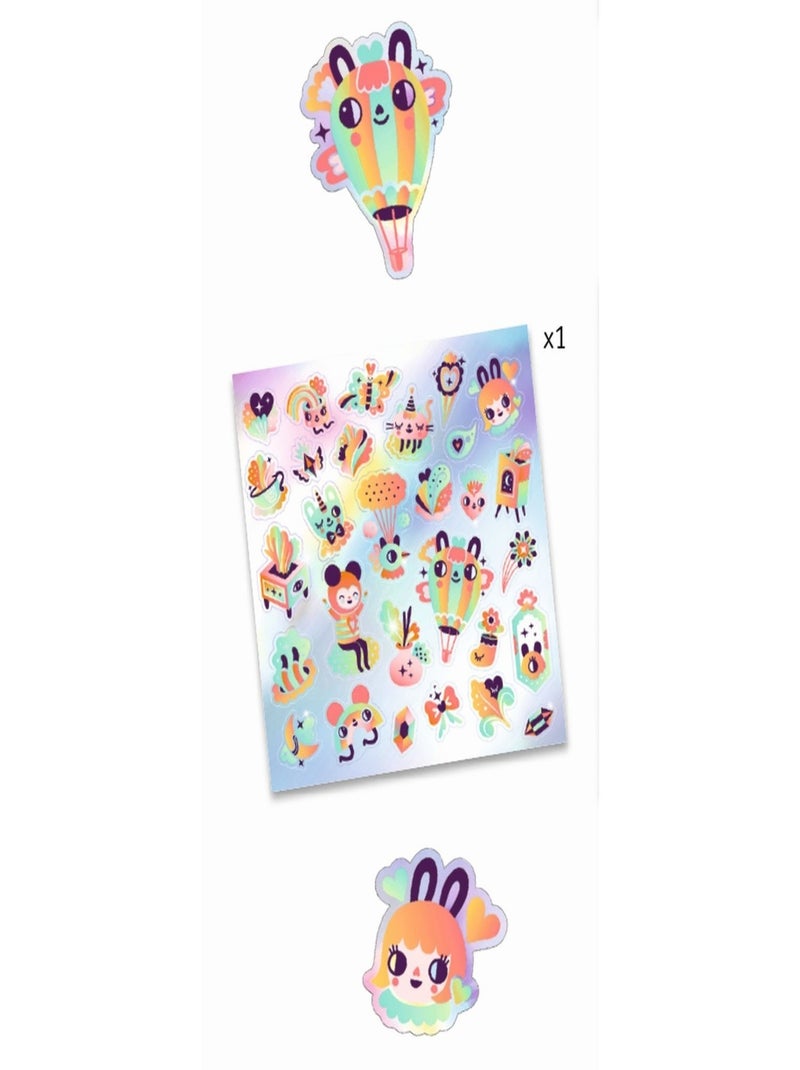 Autocollants Magnifique arc-en-ciel Multicolore - Kiabi