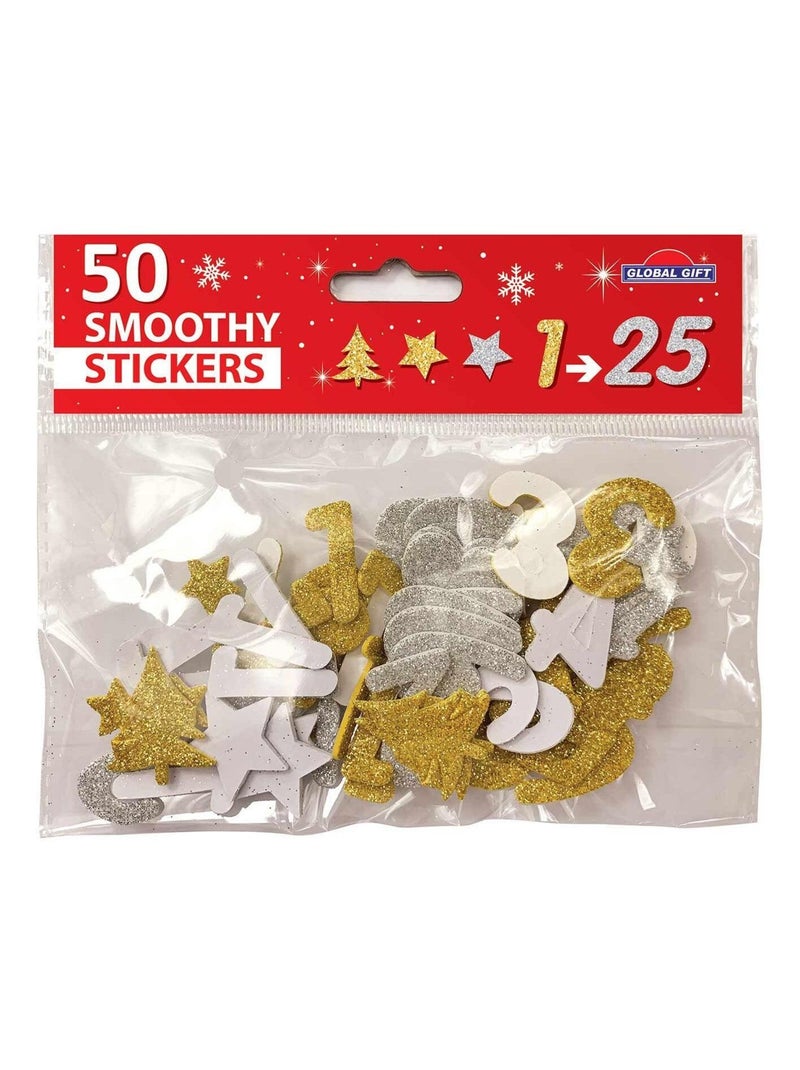 Autocollants mousse EVA - Chiffres Calendrier de - Global Gift Doré/or - Kiabi