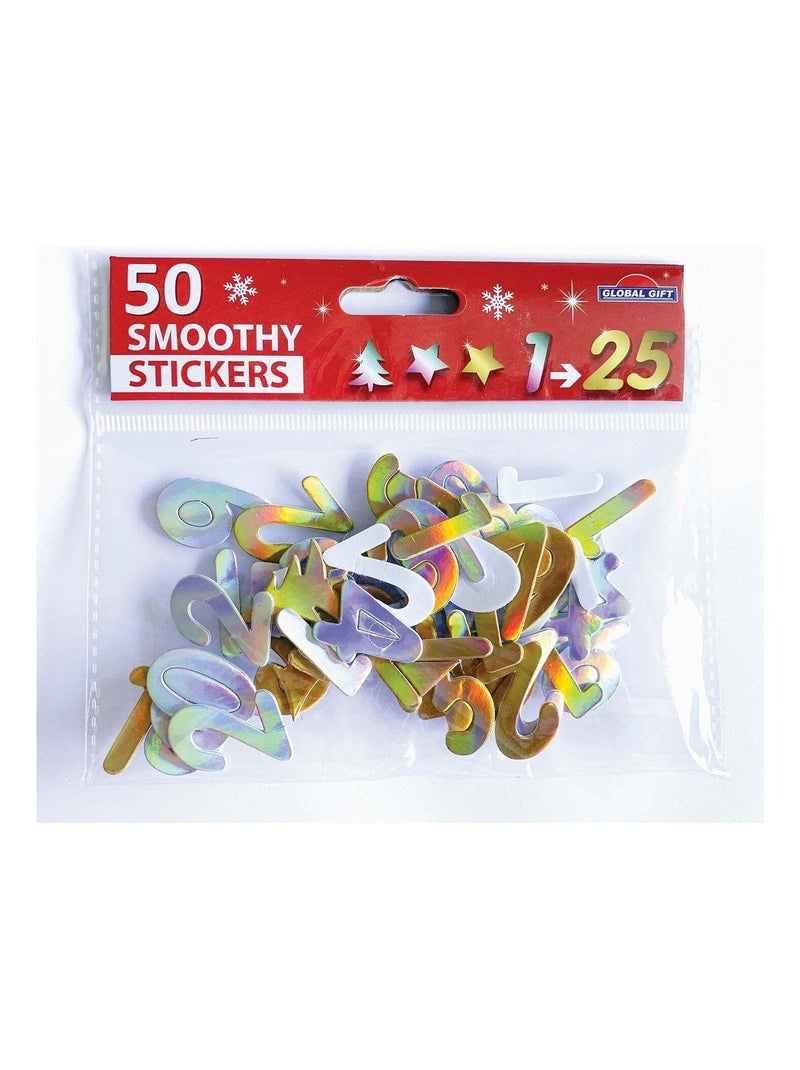 Autocollants mousse EVA pour Calendrier de l'Avent - Global Gift Multicolore - Kiabi