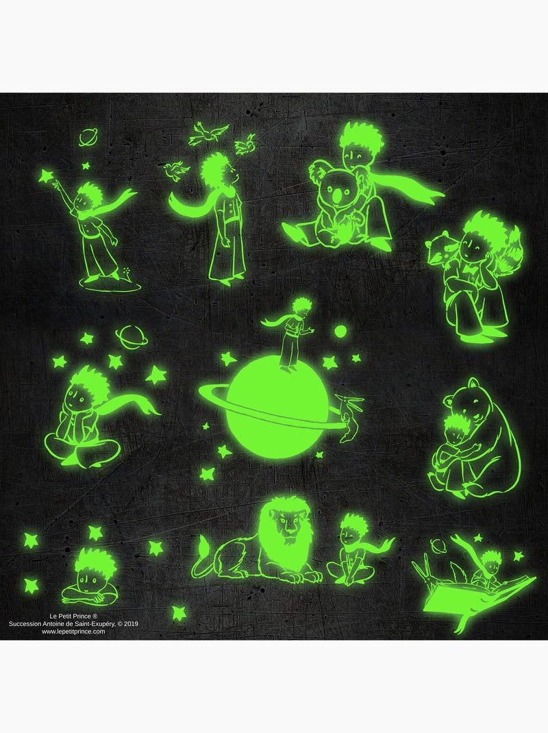Autocollants Phosphorescent Le Petit Prince - Le Petit Prince Vert - Kiabi