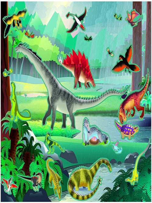 Autocollants réutilisables - Animaux préhistoriques - Kiabi
