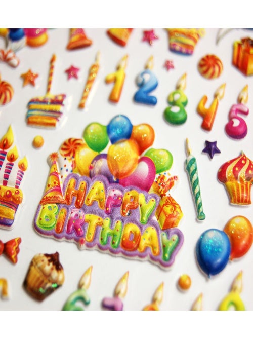 Autocollants réutilisables - Relief 3D - - Global Gift - Kiabi