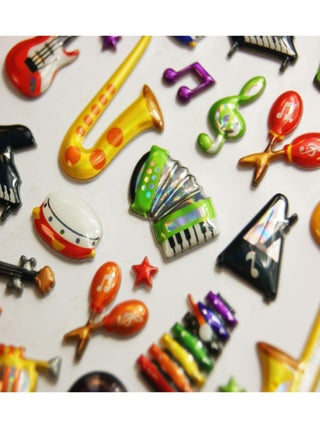Autocollants réutilisables - Relief 3D - - Global Gift