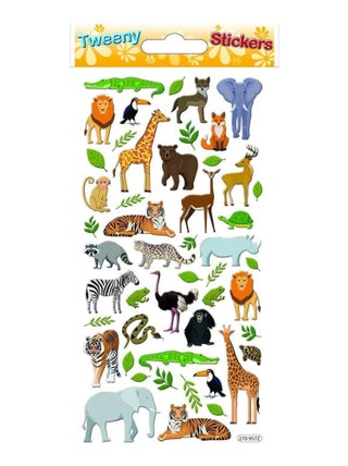 Autocollants réutilisables - Relief 3D - Animaux - Global Gift
