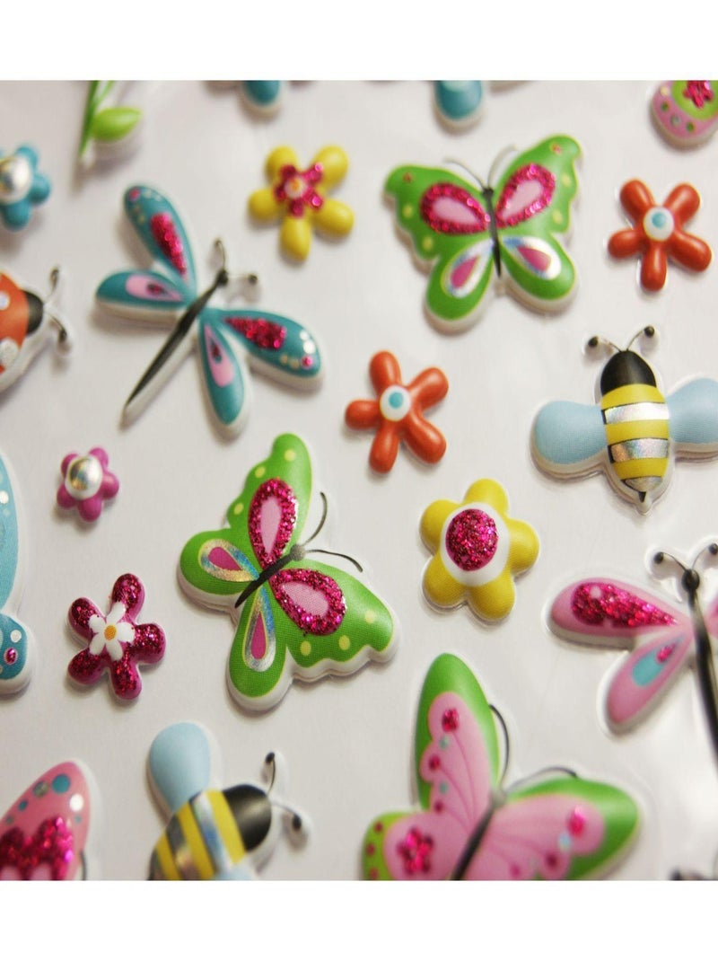 Autocollants réutilisables - Relief 3D - Papillons - Global Gift Multicolore - Kiabi