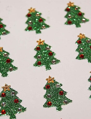 Autocollants strass diamant - Sapins - Paillettes - Global Gift