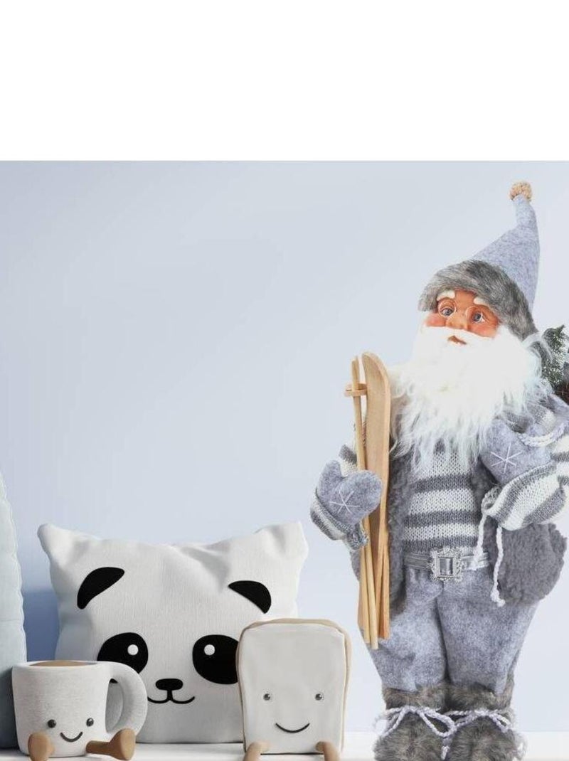 Automate mécanique Père Noël musical - H44.5 Gris - Kiabi