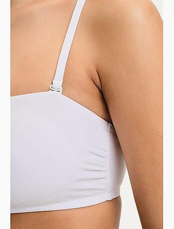 Ava haut de bikini bandeau texturé penti