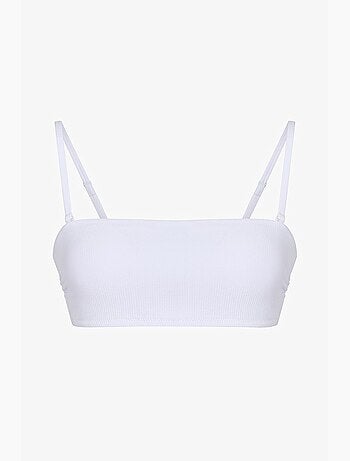 Ava haut de bikini bandeau texturé penti