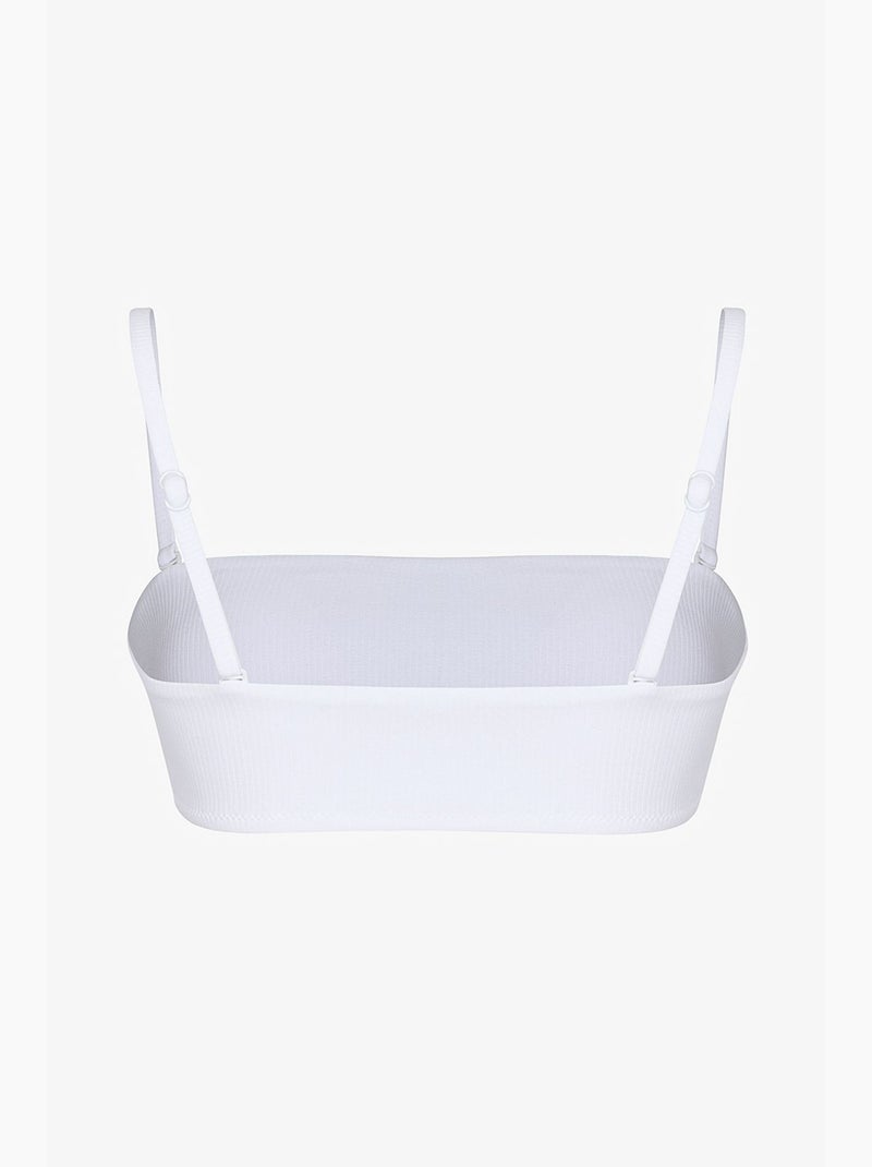 Ava haut de bikini bandeau texturé penti Blanc - Kiabi