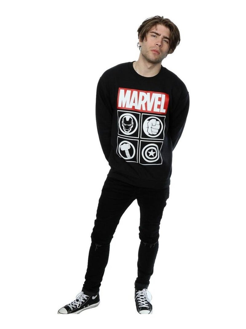 Avengers - Sweat Noir - Kiabi
