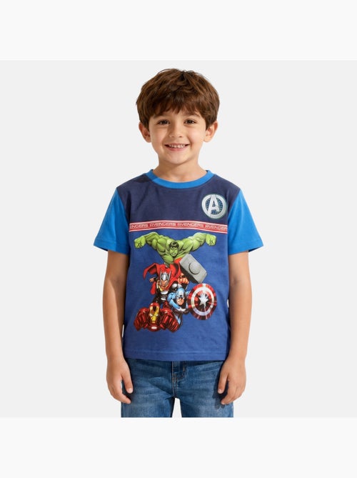 Avengers - t-shirt manches courtes imprimé, coupe droite et col rond - Kiabi Avengers - t-shirt manches courtes imprimé, coupe droite et col rond - Kiabi