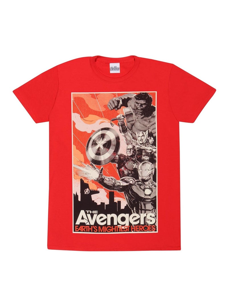 Avengers - T-shirt STYLISED Rouge - Kiabi