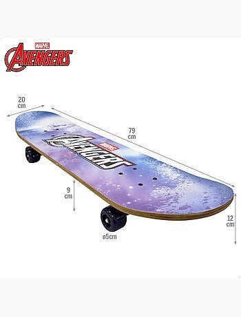Avengers skateboard 79x20 cm + 5 ans