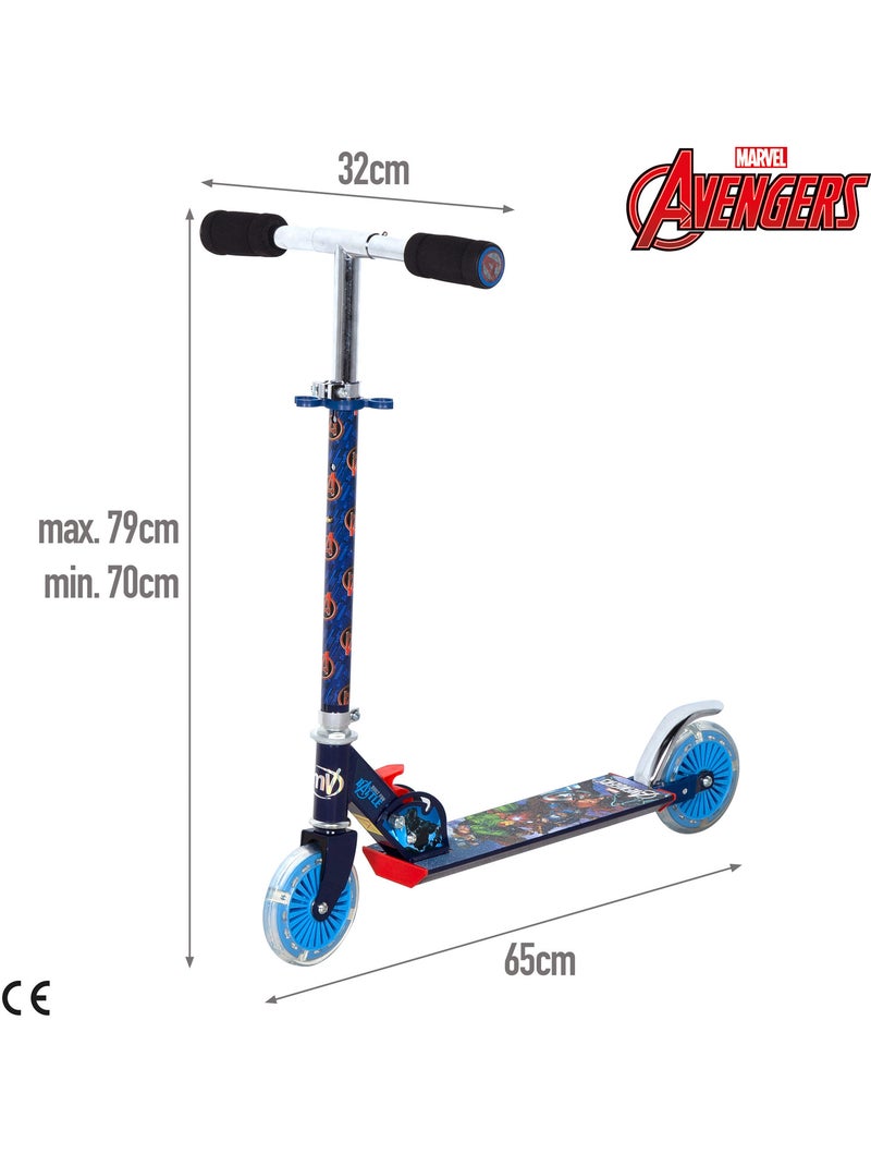 Avengers trottinette pliante à 2 roues avec lumières N/A - Kiabi