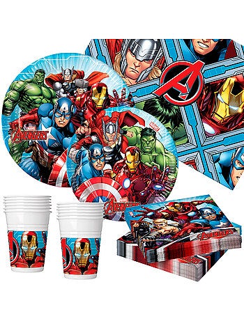 Avengers vaisselle jetable pour enfants 89 pièces