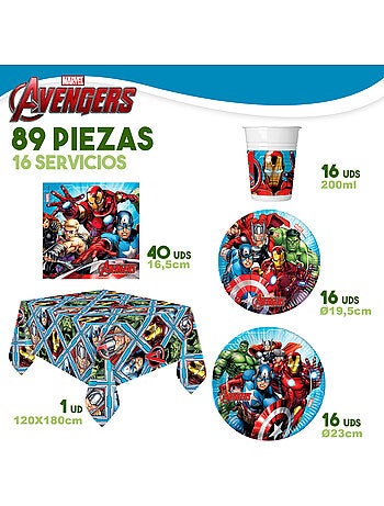 Avengers vaisselle jetable pour enfants 89 pièces