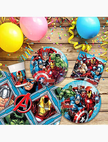 Avengers vaisselle jetable pour enfants 89 pièces