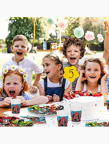 Avengers vaisselle jetable pour enfants 89 pièces