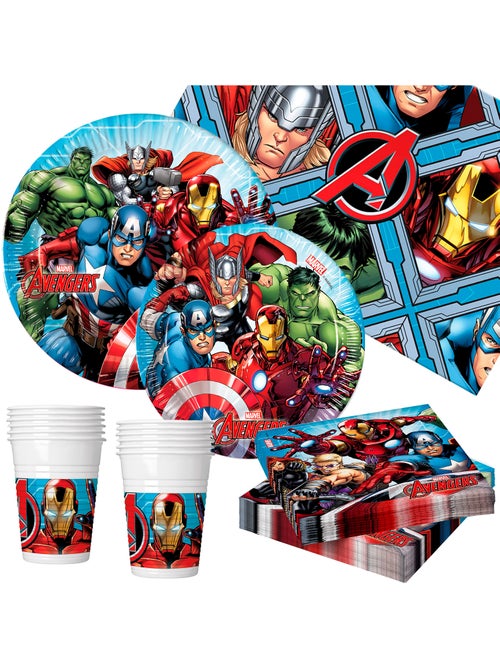 Avengers vaisselle jetable pour enfants 89 pièces - Kiabi Avengers vaisselle jetable pour enfants 89 pièces - Kiabi